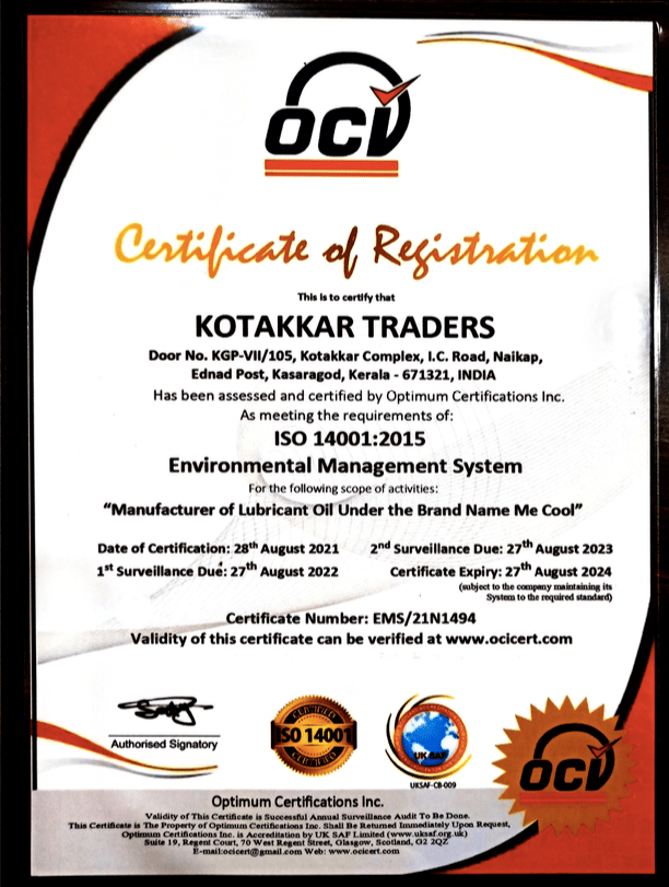 OCI - ISO 14001 : 2015